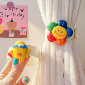 Dây Buộc Rèm Mặt Cười Dễ Thương Cho Phòng Khách Và Phòng Trẻ Em Dây Buộc Rèm Voan Dây Co Giãn Để Cố Định Rèm