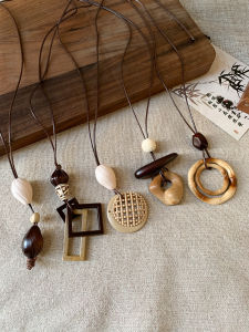 BAOYINFEI | Retro Ethnic Style Brown Necklace Long