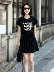 Whole Outfit Set Short Sleeve T-Shirt Pleated Skirt