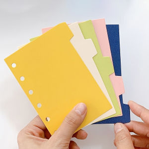 5pcs index separator pages 6-hole ring binder A7 notebook separator pages index pages classification labels diary planner