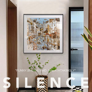 French Luxurious Scarf Wall Art Modern Minimalist Bedroom Headboard Decorative Painting Entrance Hallway Decor High-End Niche