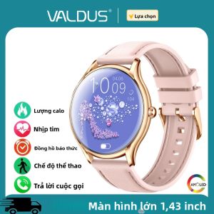 Đồng Hồ Thông Minh VALDUS VL55 Dành Cho Nữ Màn Hình AMOLED Gọi Bluetooth Theo Dõi Sức Khỏe Theo Dõi Giấc Ngủ Chống Nước Đồng Hồ Thể Thao Với Thời Lượng Pin Dài