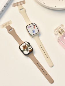 ProBefit Slim Silicone Watch Band Fitness Tracker Bracelet for iWatch9/8/7/6/5/4/3 SE Sport Band 41/45mm Thin Model Summer Womens Style