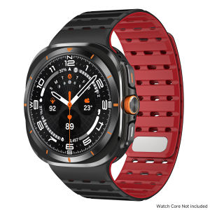Soft Magnetic Silicone Band for Samsung Galaxy Watch Ultra 2 2025 2024 47mm Breathable Sport Strap Replacement Parts DIY Set