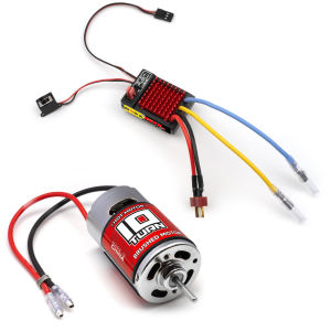 RC 550 Brushed Motor 10T-65T ESC 60A Speed Control Combination Set Climb Drift Racing Waterproof for 1/10 RC Cralwer Car/Boat