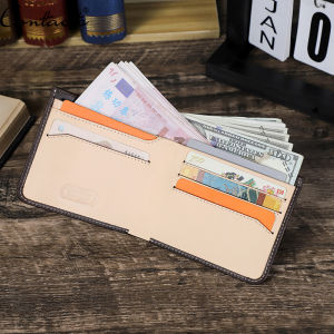 CONTACTS Genuine Leathe Fashion Men Wallet Card Holder RFID Purse Small Mens Purse Wallets
