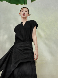 SUSHE | Chinese Style Heavy Embroidery Floral Pinafore Multiple Wearing Styles Slim Dress