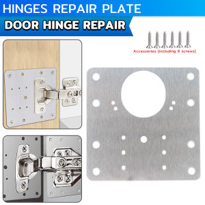 ItemMart Cabinet Hinge Repair Plate Stainless Steel Brackets Cupboard Door Hinge Repair Plate 90mmx90mm