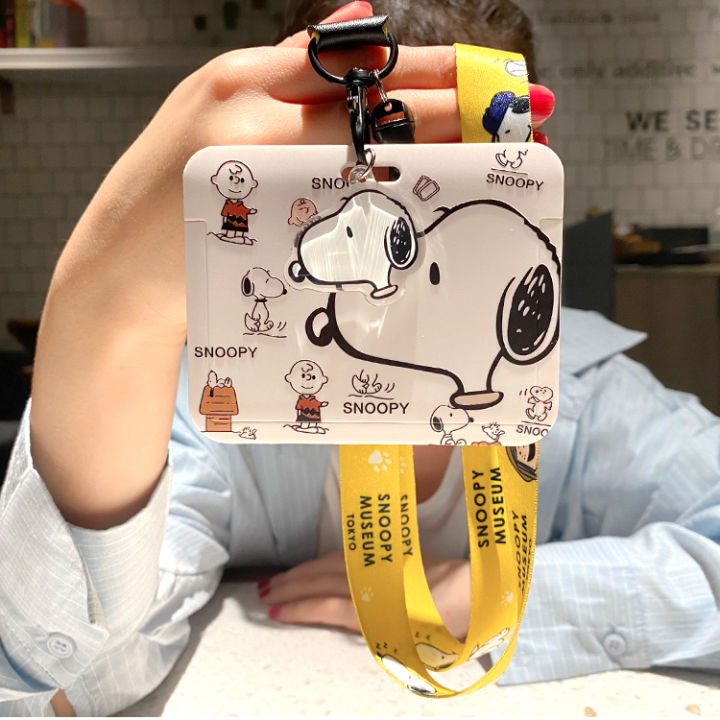 Snoopy Horizontal Card Holder Lanyard Anti-Loss Nurse ID Card Holder ...