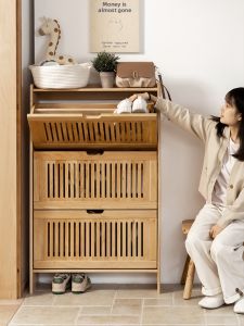 YIJU NIAO | Solid Wood Thin Shoe Cabinet 20cm