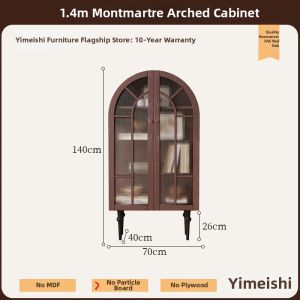 French Vintage Solid Wood Display Cabinet