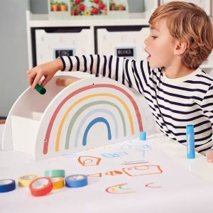 Childrens Wooden Bookshelf Portable Tabletop Window Seat Display Stand Handheld Storybook Rack Economic Type Furniture