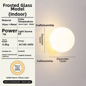 Craftsman Art | Bauhaus Minimalist Spherical Glass Wall Light