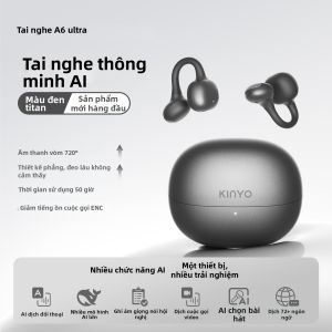 kinyo | Tai Nghe Bluetooth Không Dây Truyền Dẫn Qua Xương Kẹp Tai Mở Rộng Thể Thao AI Dịch Thuật Mới 2026