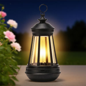 โคมไฟพลังงานแสงอาทิตย์แบบย้อนยุค ไฟกันน้ำสำหรับภายนอกอาคาร พลังงานแสงอาทิตย์แบบพกพา ไฟรั้วสีขาวอบอุ่น โคมไฟตั้งแคมป์สำหรับสวน ตกแต่งสวน