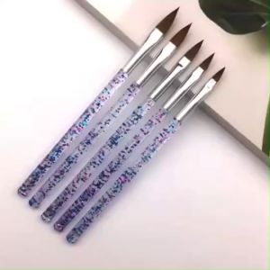 พู่กันต่อเล็บอะคริลิค ปั้นนูน พู่กัน พู่กันทำเล็บ ชุดพู่กันต่ออะคริลิค 5 ชิ้น