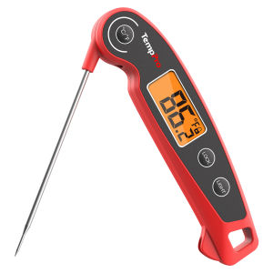TempPro TP605 Digital Instant Read Meat Thermometer with Hold Function and MagnetIP6 Waterproof Food Thermometer for BBQTurkey