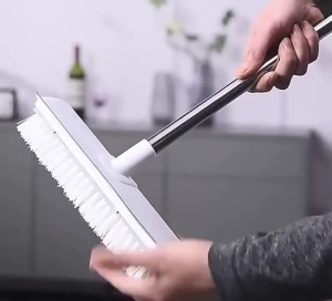 Cây chà sàn kèm gạt nước 2n1 - Tay cầm dài tùy chỉnh lên đến 110cm làm sạch nhanh chóng G546-ChoiSanR23