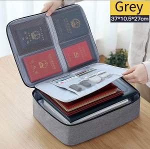 Document Storage Bag Waterproof 3 Layer Password Lock Passport Certificate Deed Card Organizer收纳包工作包电脑包文件包卡包