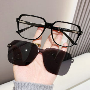 JN IMPRESSION TR90 Magnetic Glasses Indoor and Outdoor Anti-blue Light Anti-ultraviolet Two-in-one Myopia Glasses Frame Sunglasses Sunglasses