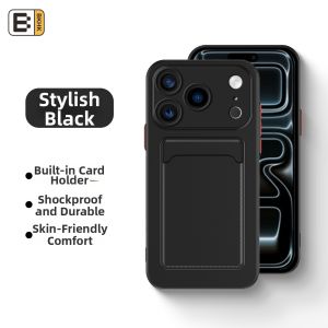 BKHK | Cardholder Wallet Case Soft Silcone Anti-drop 17 Pro Max/16 Pro