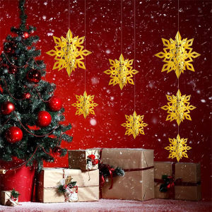 6 Chiếc 3D Giấy Bông Tuyết Treo Đồ Trang Trí Cây Giáng Sinh Trang Trí Mùa Đông Xứ Sở Thần Tiên Năm Mới Trang Trí Nhà Giáng Sinh Chủ Đề Bông Tuyết