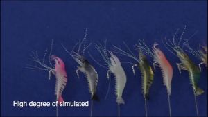 Artificial Silicone Glow Fishing Bait Soft Fishing Luminous Shrimp Lure Set with Hook Swivel Beads