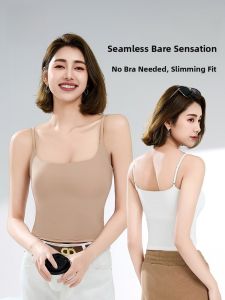 MiiOW | Cat Woman Strap Vest Seamless Bare Sensation Sleeveless Womens Inner Wear New 2025 With Chest Pad Base Layer Outerwear Beautiful Back