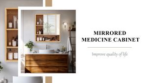 ตู้เก็บของในห้องน้ำ Bathroom Cabinet Medicine Cabinet with Mirror: Natural Bamboo Bathroom Vanity Mirror Cabinet Wall Mounted Cupboard with Storage Shelves for Bedroom Restroom