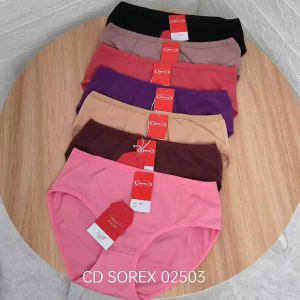 Celana Dalam Sorex 02503 Katun Hipster M-XL/Celana Dalam Wanita Basic Sorex 02503 Bahan Katun Size M-XL Mini