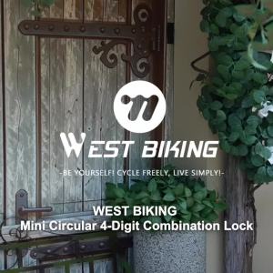 West Biking | WEST BIKING Thickened Bike Helmet Lock Mini Ring 4-Digit Password Lock High Strength Steel Cable Bike Lock MTB Road Bicycle Lock