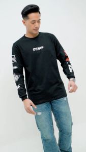 Otsky Kaos Pria Lengan Panjang Black Hole X YB582 Cotton 24s