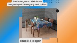Taplak meja motif meja ruang makan/ruang tamu persegi panjang LP