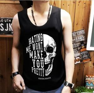 ShopAoi - Singlet Skull / Kaos tanpa lengan / Kaos Pria Murah Berkualitas