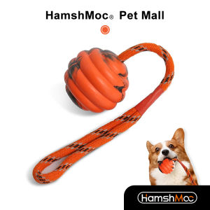 HamshMoc Durable Dog Chew Ball Toy Interactive Pet Tug Toy Bite-Resistant Teeth Cleaning For Dogs Outdoor Biting Training