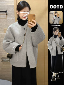 Áo Khoác Len Ngắn Phong Cách Hepburn Dành Cho Nữ Màu Xám Áo Khoác Ngoài Mùa Đông Áo Khoác Ngoài Thường Ngày Áo Khoác Ngoài Cỡ Nhỏ