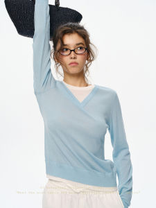 SHEITAOZI | Layered Color Block Long Sleeve Knitwear Slimming Versatile Base Layer