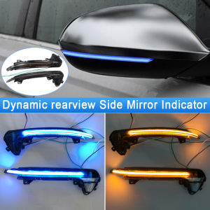 2 Pieces LED Side Wing Rearview Mirror Dynamic Indicator Blinker Flowing Turn Signal Light For Audi A6 RS6 4G C7 7.5 2012-2018