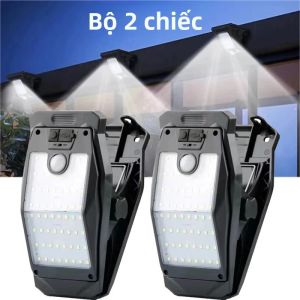 Đèn Năng Lượng Mặt Trời Kẹp Ngoài Trời 58 LED Mới 2/1 Chiếc Chống Nước Cảm Biến Chuyển Động Sạc USB Dùng Cho Sân Vườn Hiên Nhà Hàng Rào