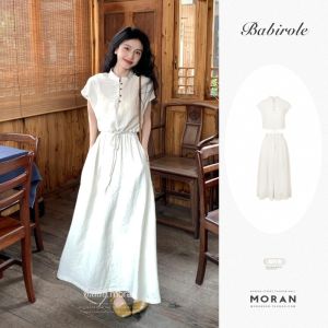 Bộ Phong Cách Zen: Mùa Hè Sang Trọng Dài Tay Nửa Chiều Dài Váy Thiết Kế Cảm Giác Lỏng Lẻo Bộ Đồ Hai Mảnh Độc Đáo Cho Nữ