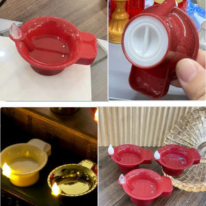 【Water Sensor】2024 Diwali LED Oil Lamp Deepavali Diya Decorative Candle Small Floating Deepavali Decoration Item