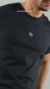 Bombboogie Kaos Pria Slimfit Rouva Dark Grey 12F17B4DG