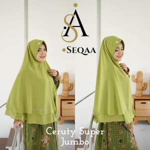 (New Product )JILBAB MUSLIMAT NU CERUTY SUPER JUMBO  PAYET PREMIUM