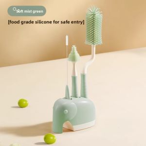 Usbettas | Baby Bottle Cleaning Brush Set with Silicone Nipple Brush