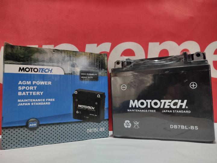 MOTOTECH Battery DB7BL-BS | Lazada PH