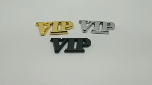 Logo Chữ VIP 3D bằng Kim Loại Trang Trí Xe Hơi Ô Tô