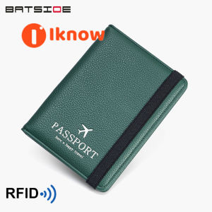 I know Passport Case RFID Passport Cover with Credit Card Holder for Women and Men Family ID Travel