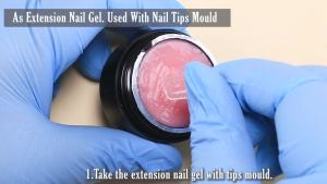 BORN PRETTY 15ml Clear White Non Stick Hand Solid Extension Gel Nail Polish Carving Flower Nail Art Building Acrylic UV Gel