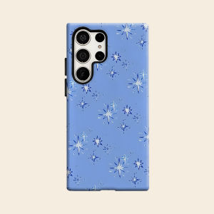 blue starburst pattern Luxury Fashion Full Lens Protective Case for Samsung Galaxy S26 S25 S24 A56 A36 Plus Ultra