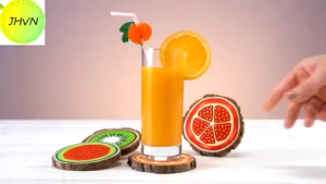 3pcs Wood Coaster Rounds Circles Craft Supplies Ornaments for DIY and Painting